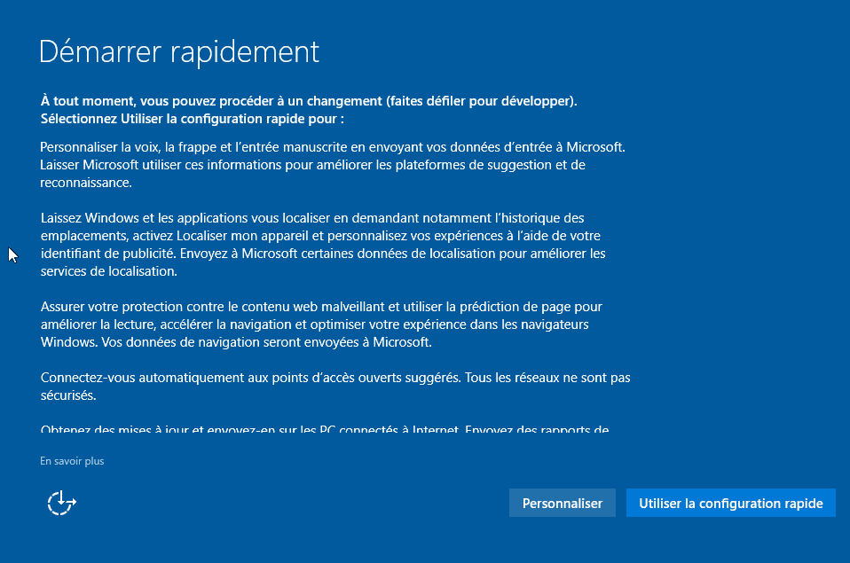 Installer Windows 10 - Démarrer rapidement